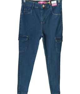 Cala jeans cargo escuro femenina